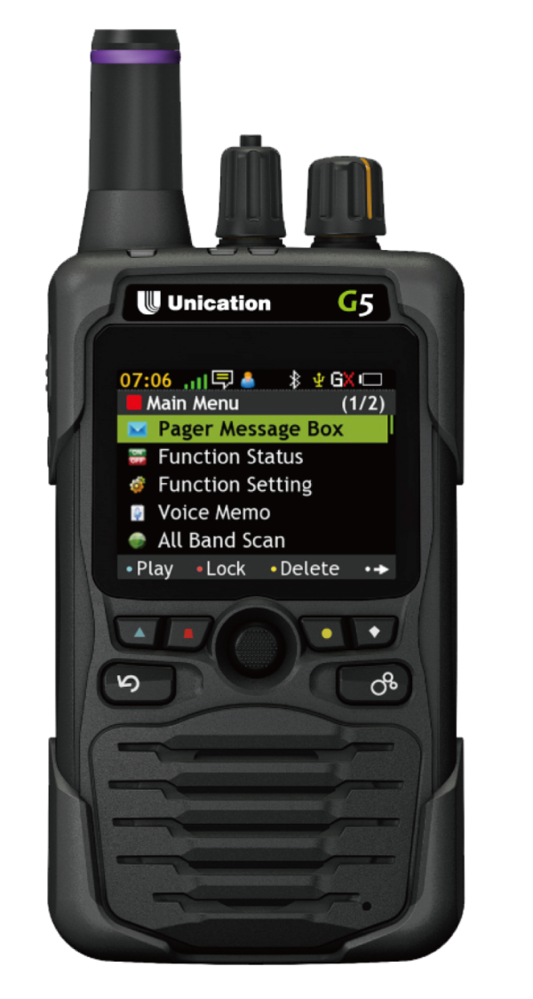 Unication G5 Pager Analog and P25 Digital Phase 1 & 2 Dual band